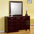 Coaster  Six Drawer Dresser with Mirror in Rich Cappuccino