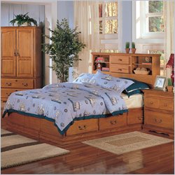 Coaster Austin Storage Captain's Bed in Medium Oak Finish
