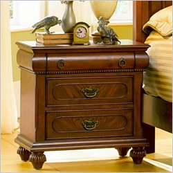 Coaster  Two Drawer and One Tray Nightstand in Rich Brown