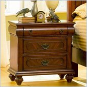 Coaster  Two Drawer and One Tray Nightstand in Rich Brown