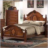 Coaster Richardson Low Post Panel Bed in Rich Caramel Finish