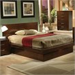 ADD TO YOUR SET: Coaster  Platform Bed in Light Cappuccino Finish