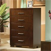 Coaster  Five Drawer Chest in Light Cappuccino Finish