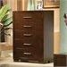 Coaster  Five Drawer Chest in Light Cappuccino Finish