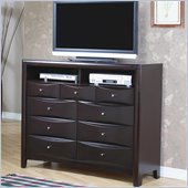Coaster Phoenix 7 Drawer Media Chest in Rich Cappuccino Finish