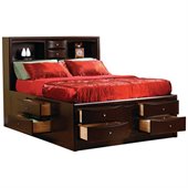 Coaster Phoenix Bookcase Storage Bed in Rich Cappuccino Finish