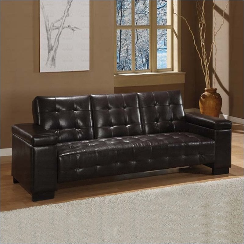 Coaster Dark Brown Transitional Sofa Bed