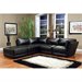Coaster Kayson Bonded Leather Sectional in Black