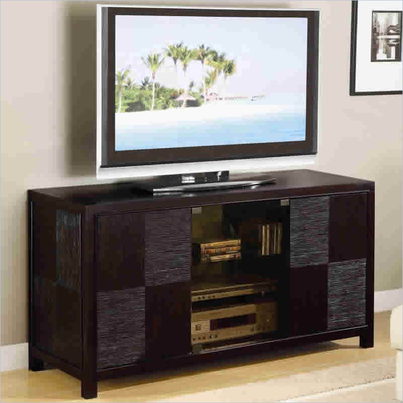 Coaster Cappuccino Contemporary TV Stand Console with Doors