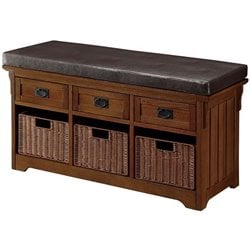 Coaster Small Storage Bench with Upholstered Seat