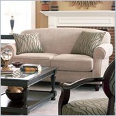 rent to own furniture Coaster Bradford Beige Chenille Love Seat with Rolled Arms