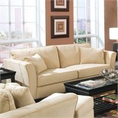 Coaster Park Place Contemporary Sofa with Flair Tapered Arms and Accent Pillows