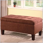 Coaster Contemporary Rectangular Chocolate Storage Ottoman