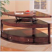 Coaster Evans Contemporary Pie Shaped Lift Top Cocktail Table with Storage