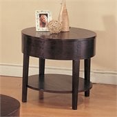 Coaster Gough Round End Table with Shelf