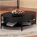 Coaster Gough Oval Coffee Table with Shelf in Cappuccino Finish