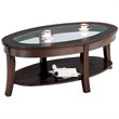 ADD TO YOUR SET: Coaster Simpson Coffee Table with Glass Top in Cappuccino