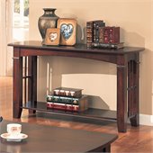 Coaster Abernathy Sofa Table with Shelf in Cherry