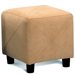 Coaster Taupe Contemporary Microfiber Cube Ottoman