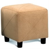 Coaster Contemporary Microfiber Cube Ottoman in Taupe 