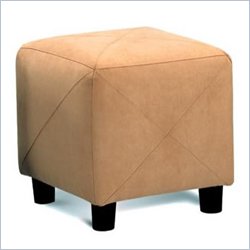 Coaster Tan Contemporary Microfiber Cube Ottoman Best Price