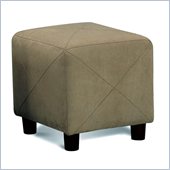 Coaster Contemporary Green Microfiber Cube Ottoman