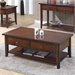 Coaster Whitehall Coffee Table with Shelf & Drawers in Walnut