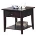 Coaster Whitehall End Table with Shelf & Drawer in Cappuccino