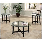 Coaster Contemporary 3 Piece Round Occasional Table Set