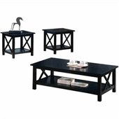 Coaster Briarcliff Casual 3 Piece Occasional Table Set in Cappuccino