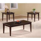 Coaster 3 Piece Occasional Table Set with Tapered Legs