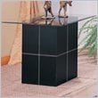 ADD TO YOUR SET: Coaster Williams Contemporary End Table With Bonded Leather Base and Glass Top 