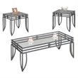 ADD TO YOUR SET: Coaster 3 Piece Black Matrix Occasional Table Set