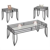 Coaster 3 Piece Black Matrix Occasional Table Set