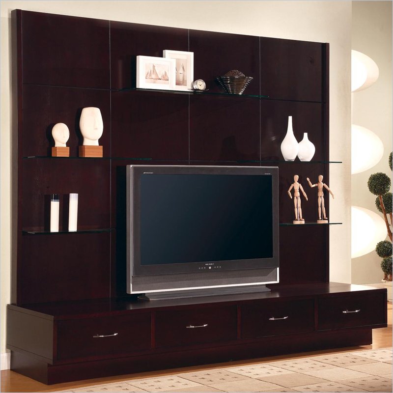 Coaster Cappuccino Contemporary Entertainment Wall Unit