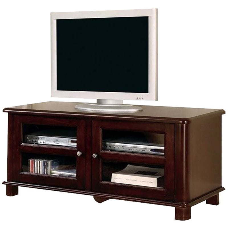 Coaster Cappuccino Transitional Media Console with Doors and Shelves
