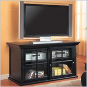 Coaster Black Transitional Media Console With Sliding Doors