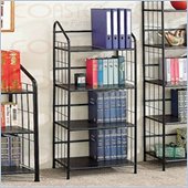 Coaster Four Tier Black Metal Bookcase