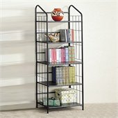 Coaster Five Tier Black Metal Bookcase