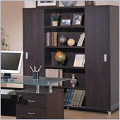 Coaster Sliding Door Bookcase in Mahogany