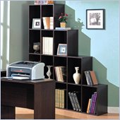 Coaster Decarie Asymmetrical Cube Shelf Bookcase in Mahogany