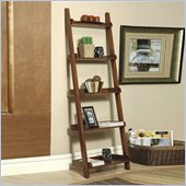 Coaster Weathered Leaning Bookcase in Mahogany