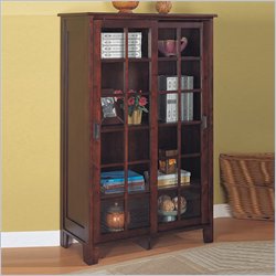 Coaster Cappuccino Two Door Barrister Bookcase in Cappuccino
