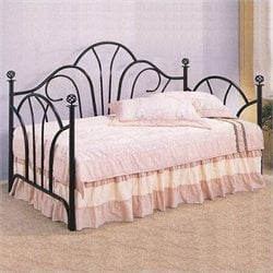 Coaster Ebony Fan Metal Daybed in Black Finish by Coaster