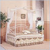 Coaster Porcelain Heart Daybed Canopy in Antique White Finish