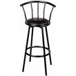 ADD TO YOUR SET: Coaster Dixie Upholstered Swivel Bar Stool in Black