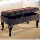 Coaster Storage Bench with Tufted Buttons