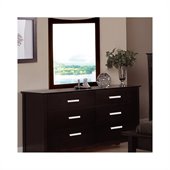 Coaster Stuart Dresser and Mirror Set in Cappuccino Brown Finish