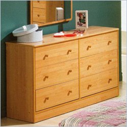 Coaster Six Drawer Dresser in Oak