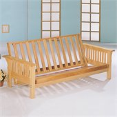 Coaster Full Size Futon Frame in Natural Finish